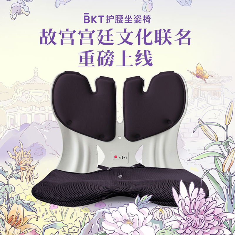 BKT人体工学护腰坐姿椅超大版摩卡黑（带坐套）