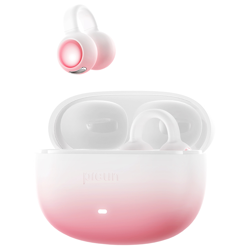 picun品存耳夹式耳机W5樱落粉