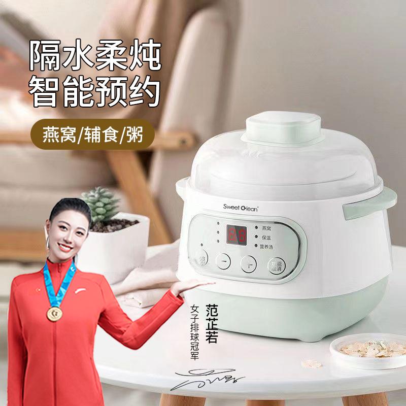 思薇科林多功能电炖锅煲汤锅隔水炖锅电炖盅电蒸锅10A