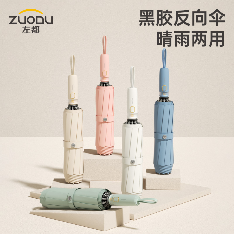 左都ZD149-安全式透明圈反向自动防晒遮阳伞