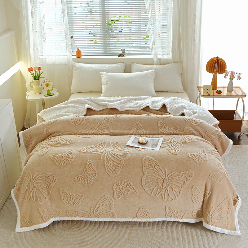 亿瞬间舒棉绒剪花毛毯