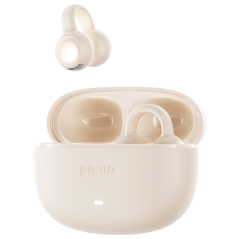 picun品存耳夾式耳機(jī)W5霧白色
