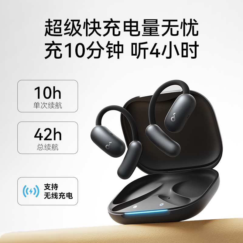 声阔开放式蓝牙耳机A3874黑