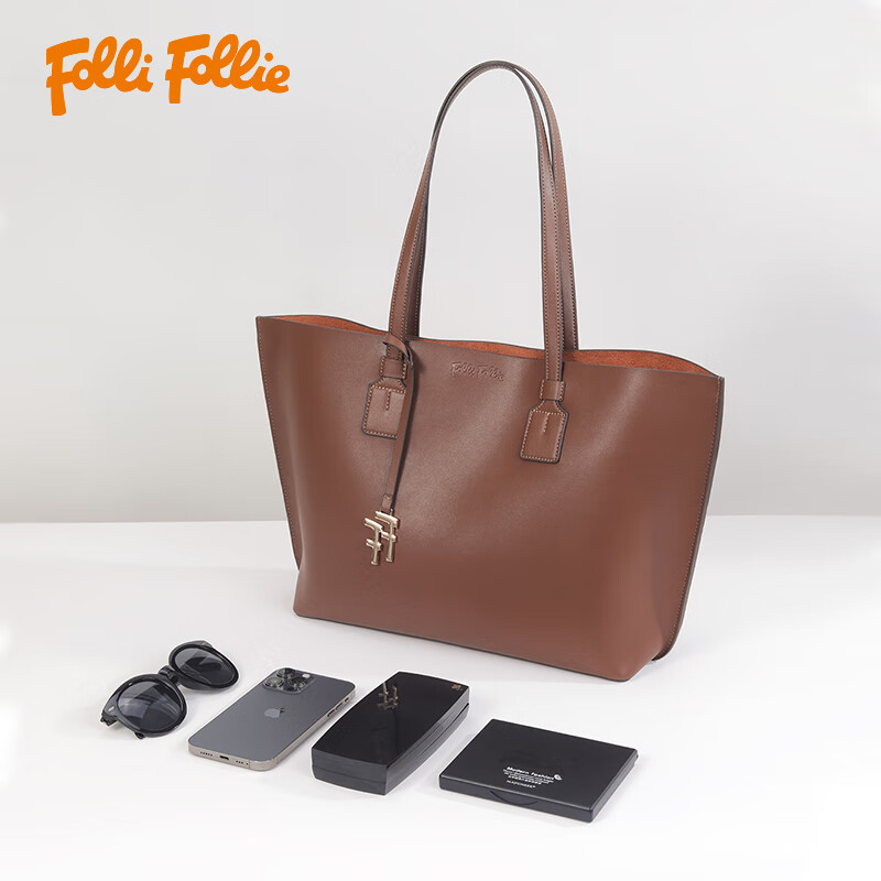 FolliFollie真皮時尚托特包SB24JLP001