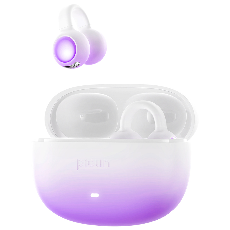 picun品存耳夹式耳机W5渐变紫