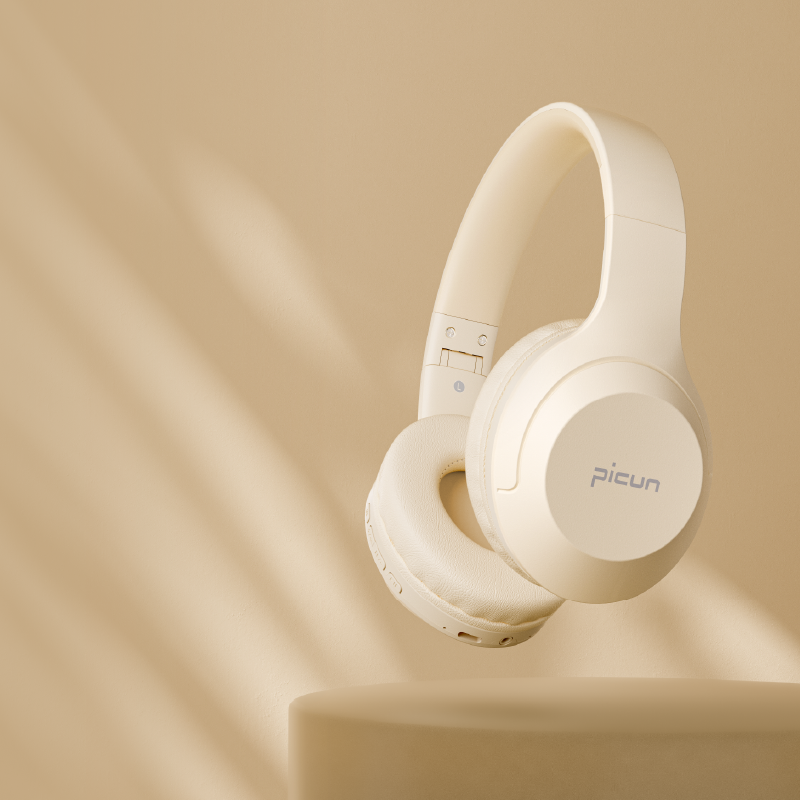 picun品存头戴式耳机B-01S卡其白