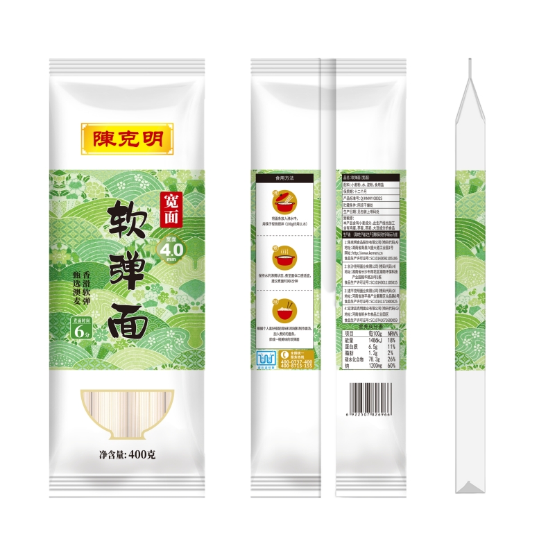 陈克明华夏软弹面400g（宽面）*4
