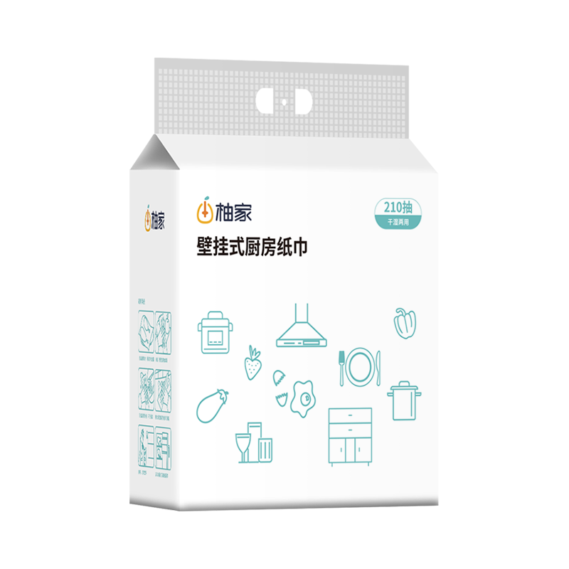 柚家厨房纸巾（壁挂式）1提装453678
