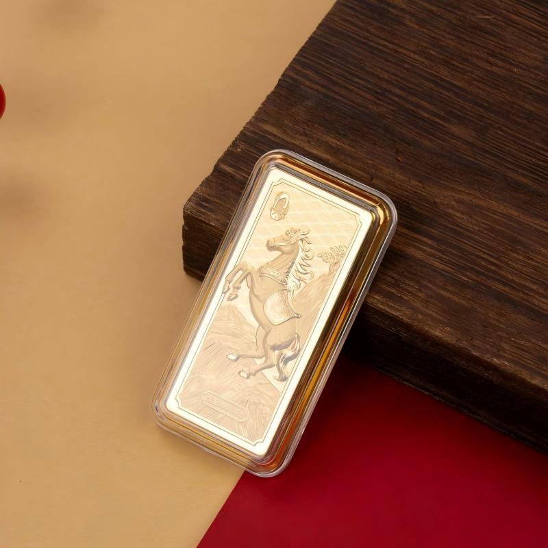 聚運(yùn)鑫黃金馬到成功收藏金磚金條