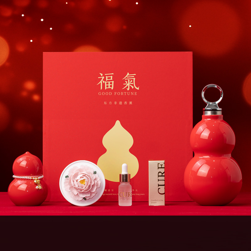 茶汀福氣非遗手捏花焖泡壶香薰套装