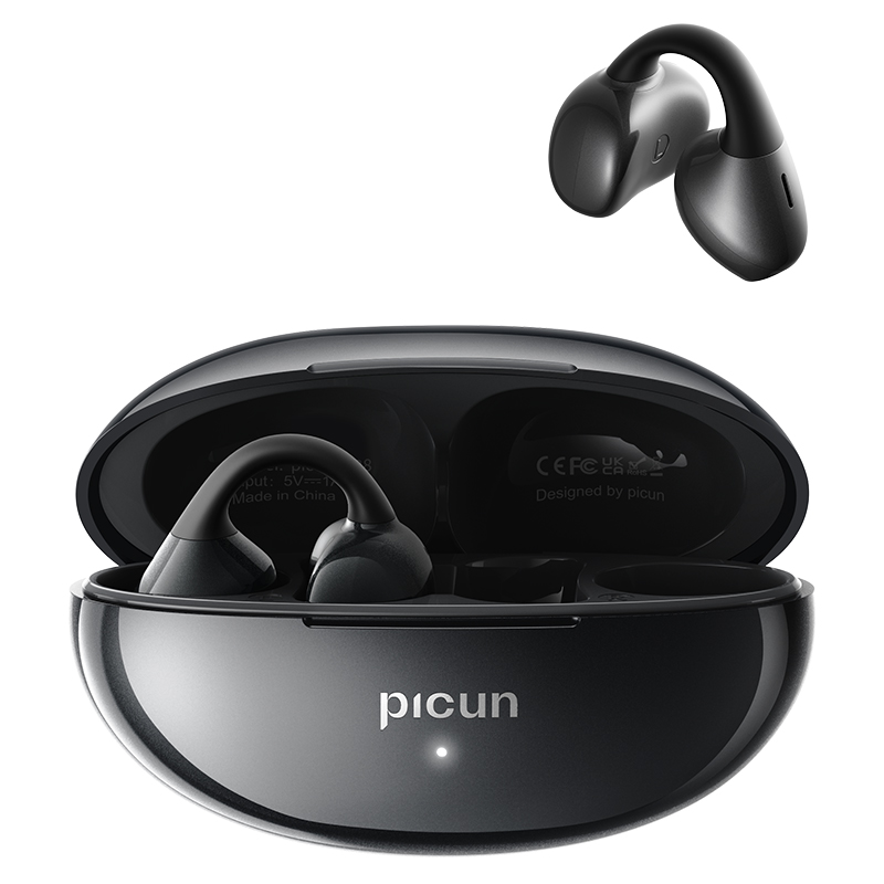 picun品存耳夹式OWS耳机W28黑色