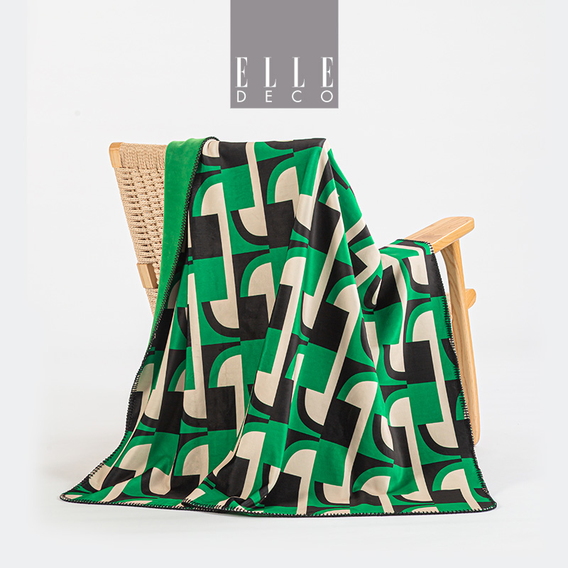 法国ELLEDECO锦狐绒重力毯-黑瓦松