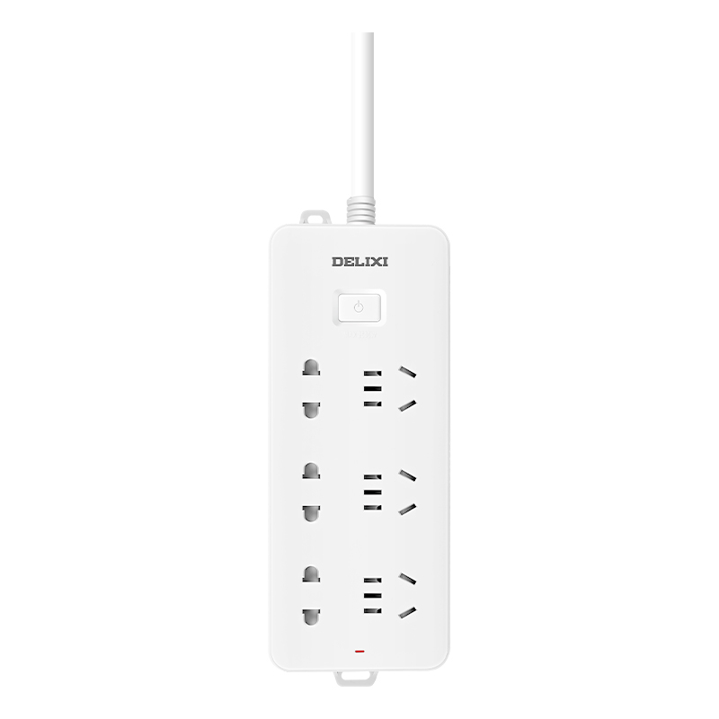 德力西电气CD98J-L排插三位五孔+三位二孔1.8米