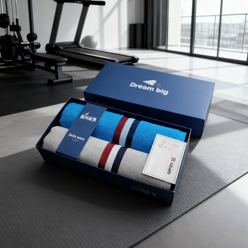 純棉加厚運(yùn)動(dòng)巾雙條禮盒