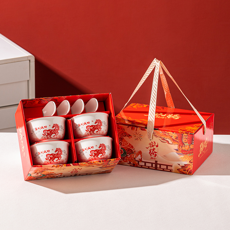 錦知興-馬年大吉4碗勺餐具套裝