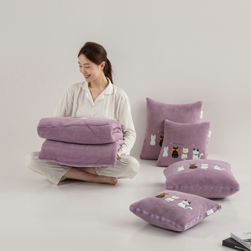 亿瞬间猫咪家族抱枕被