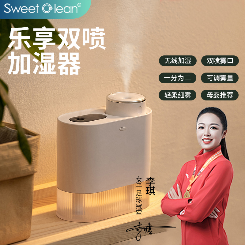 思薇科林便携乐享有雾双喷空气加湿器办公桌面雾化器WT-H44