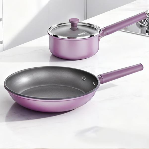 膳魔師輕雅系列不粘二件套葡提紫