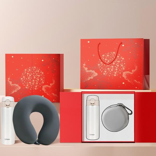 虎牌真空杯保溫杯便攜U型枕禮盒MMY-A48C+枕頭