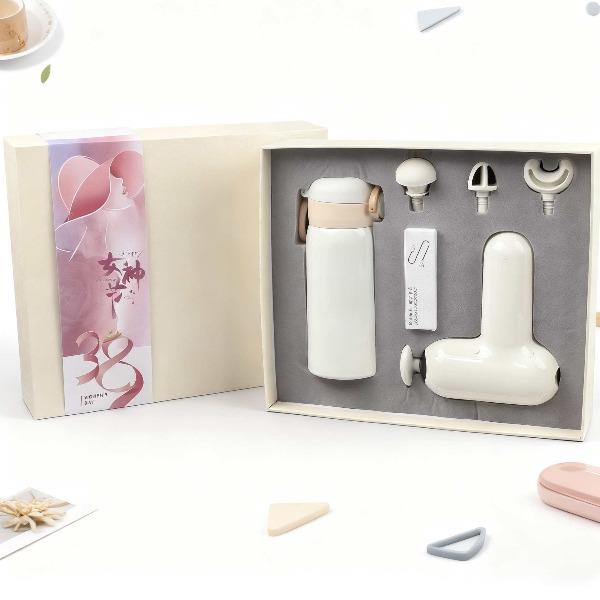 沁暖律动·礼盒筋膜枪保温杯礼盒按摩套装健康礼盒
