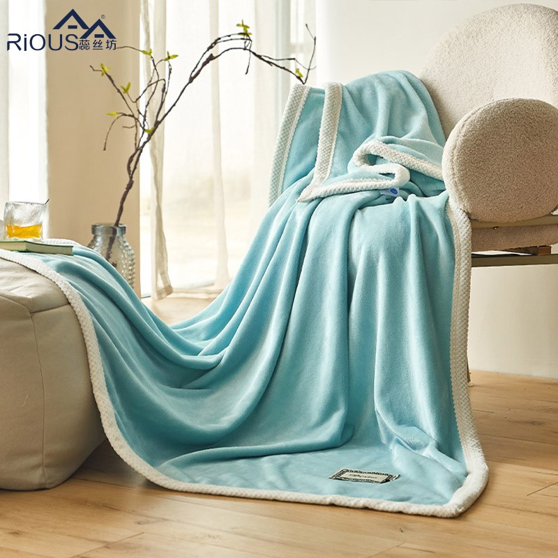 蕊絲坊家紡千羽多功能雙面牛奶絨毛毯150*200cm