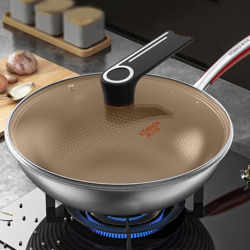 康巴赫-悅享304蜂窩炒鍋32cmLPB-C32Y(單面屏)
