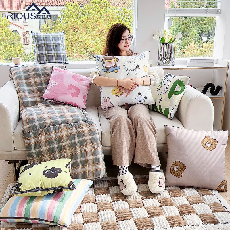 蕊絲坊家紡新款多功能精舒棉抱枕被