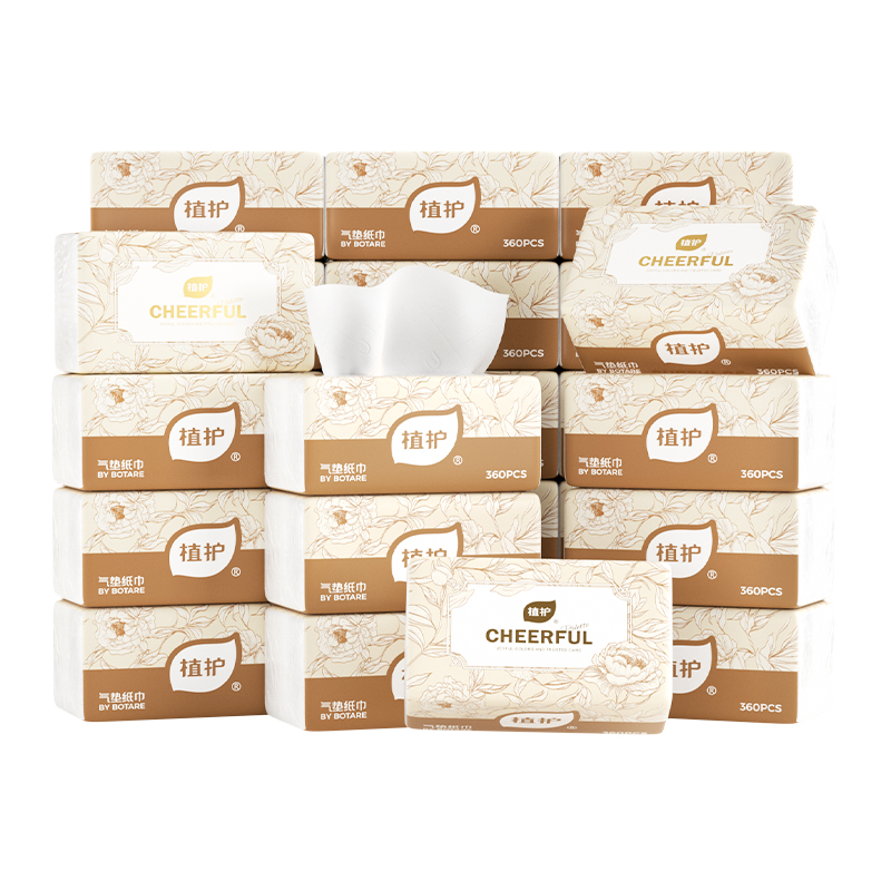 植護(hù)花野疊影氣墊抽紙140*175mm/4層90抽20包/箱