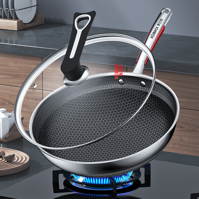 康巴赫-悅享304蜂窩炒鍋32cmLPB-C32Y(雙面屏)