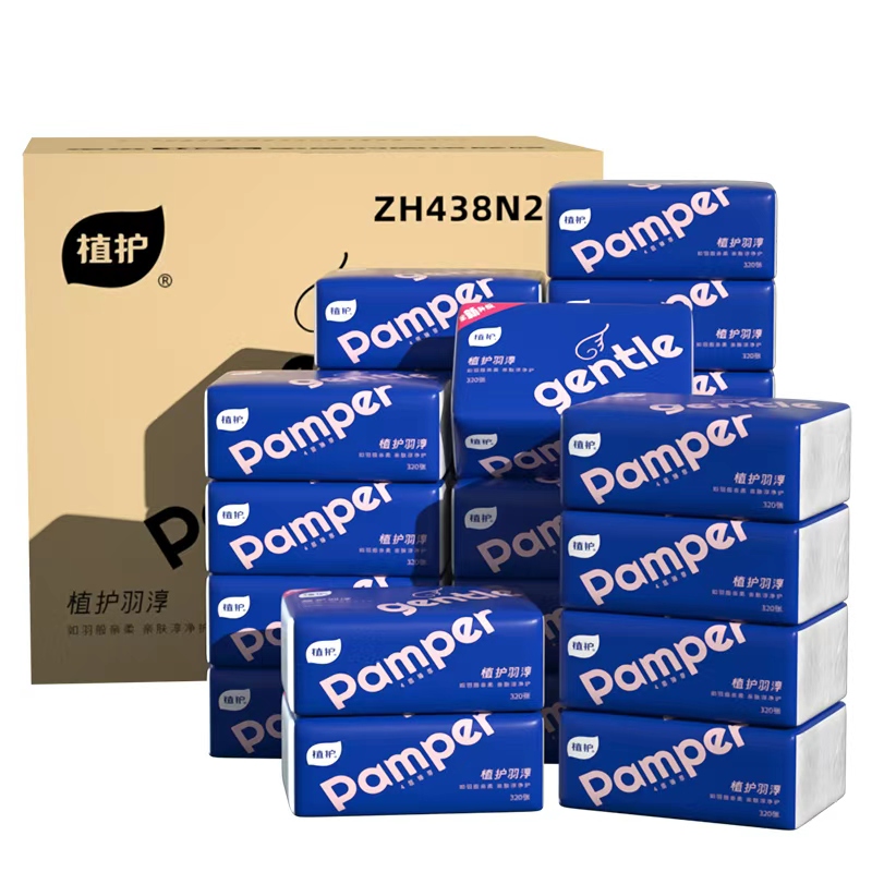 植護羽淳系列抽紙128*175mm/4層80抽24包/箱