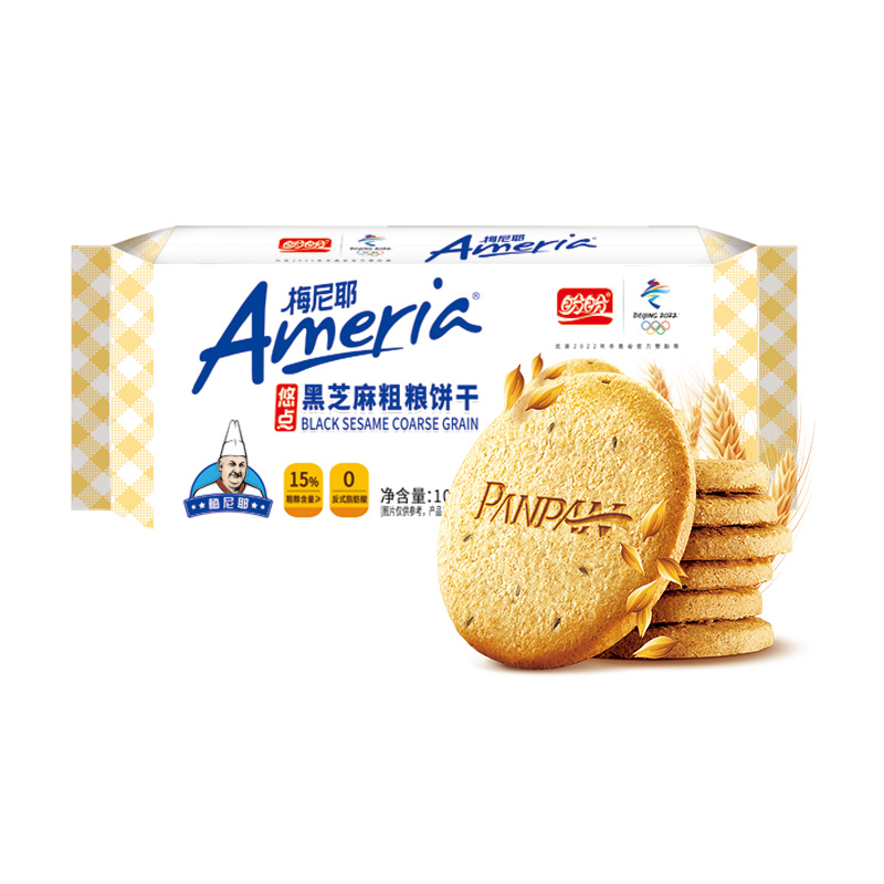 盼盼108g黑芝麻粗粮饼干