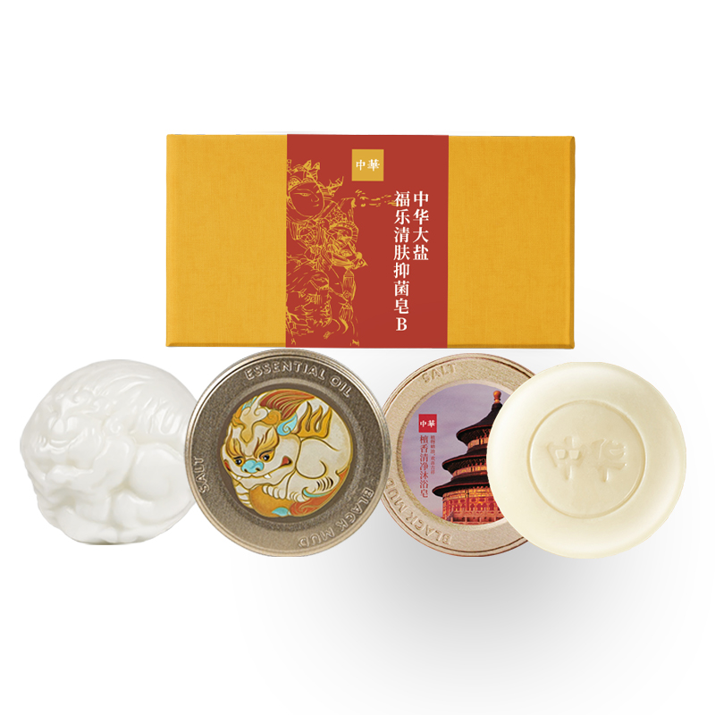 中華大鹽福樂清膚皂禮盒B150g+120g