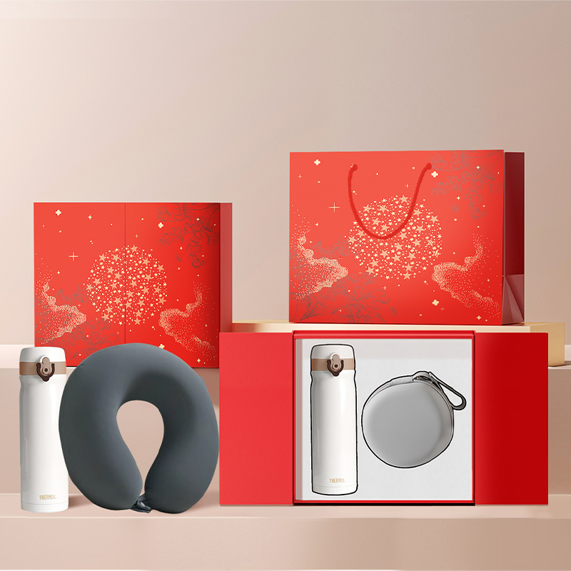 膳魔師保溫杯便攜U型枕輕松禮盒JMY-500+枕頭