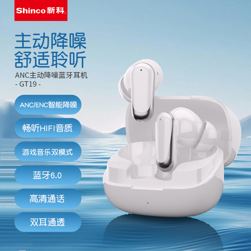 新科ANC主動降噪真無線藍牙耳機GT19