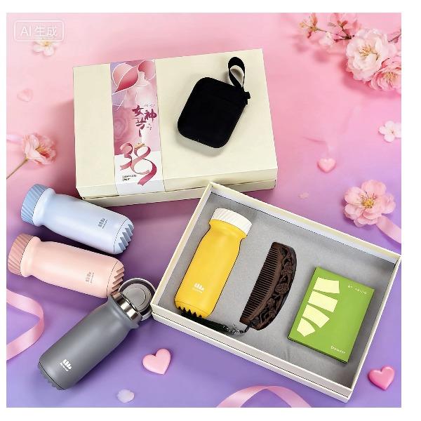 福禮掌柜綻禮·禮盒三八節(jié)女神節(jié)禮品蕉下保溫杯梳子U型枕套裝
