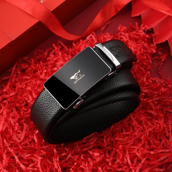 七匹狼男士520商務休閑自動扣皮帶W70189-1