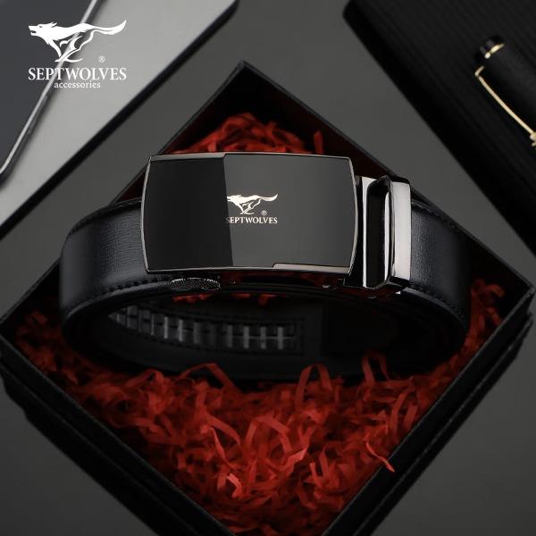 七匹狼頭層牛皮商務(wù)男士皮帶ZA1016-1