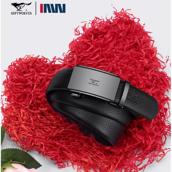 七匹狼男士皮帶新款自動(dòng)扣頭層牛皮腰帶PD741137829