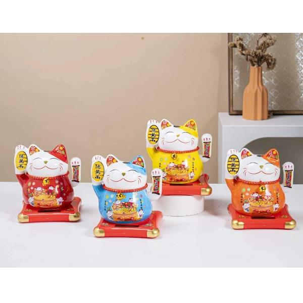 錦知興-新款（色油）太陽能搖手招財貓