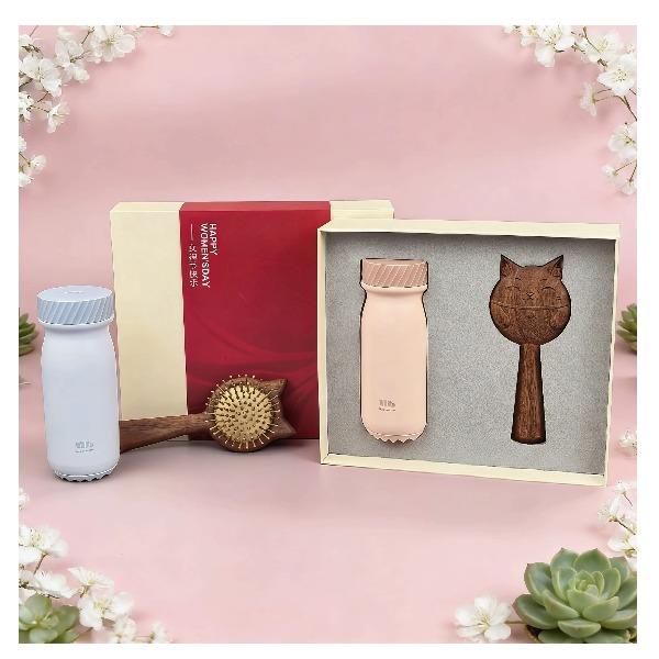 福禮掌柜韶光遇·禮盒三八節(jié)禮盒女神節(jié)蕉下保溫杯氣囊梳子套裝