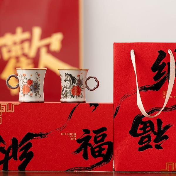 鵬翼開門紅納福馬上有錢、馬到成功對杯