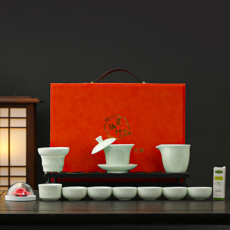 瓷伽什春暖花開哥窯茶具非遺香薰