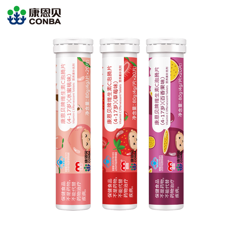 康恩貝維生素C泡騰片兒童專屬*3支