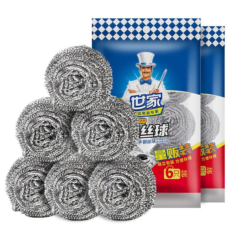 世家鋼絲球6只21045