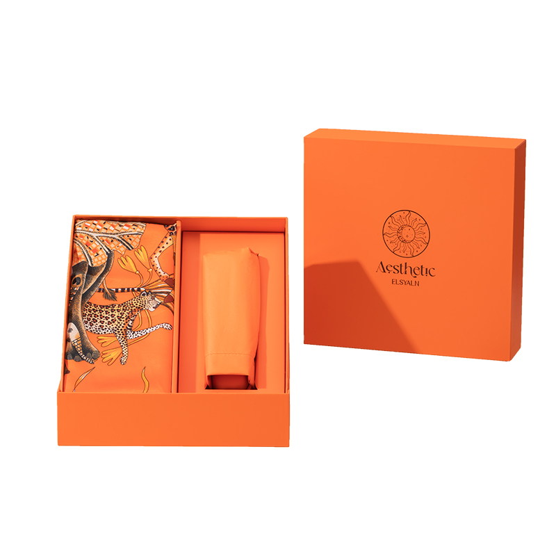 艾絲雅蘭A-ZH2202薇薇安真絲方巾五折傘套裝