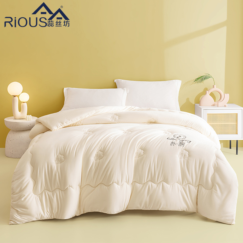 蕊絲坊家紡新疆棉花樸棉秋冬被180x220cm6斤