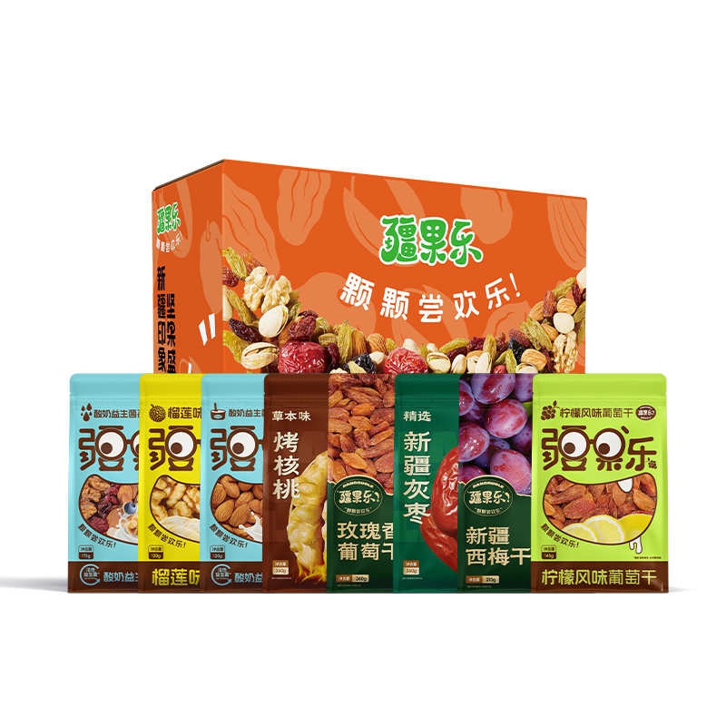 疆果樂(lè)新疆印象·堅(jiān)果盛宴禮盒(中號(hào)B款）1750g/件