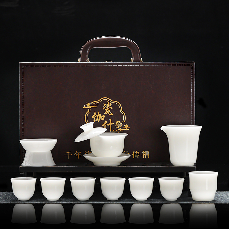 瓷伽什冰華玉潤璞玉茶具套組