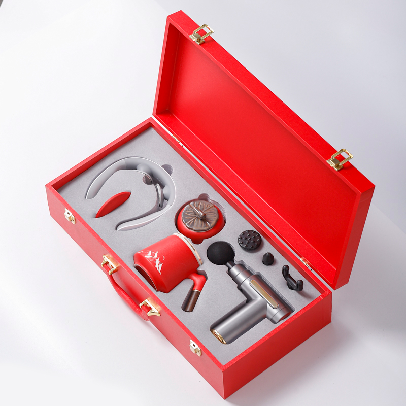 鵬翼開門紅筋膜槍按摩儀充電寶商務(wù)套裝