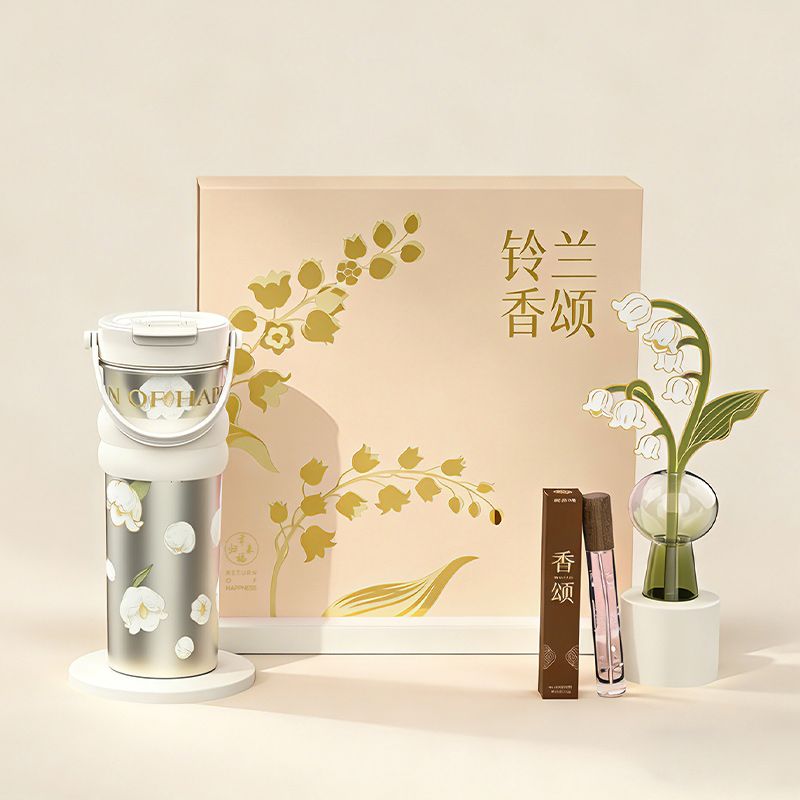 鈴蘭香頌瓷釉保溫杯-花藝香氛款
